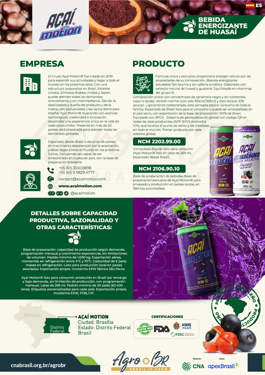 AÇAÍ MOTION CNA APEX BRASIL – ES