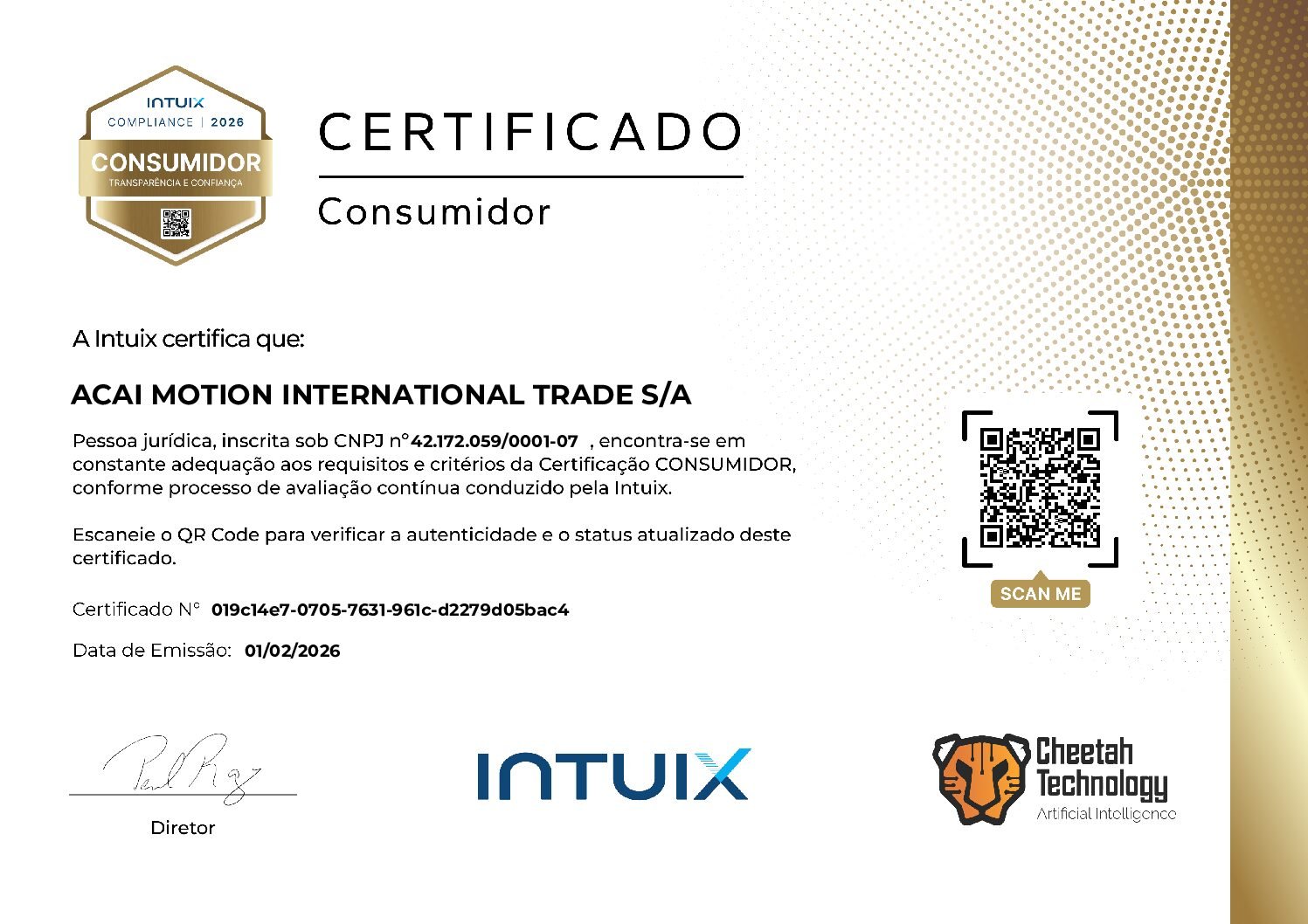 CERTIFICADO CONSUMIDOR