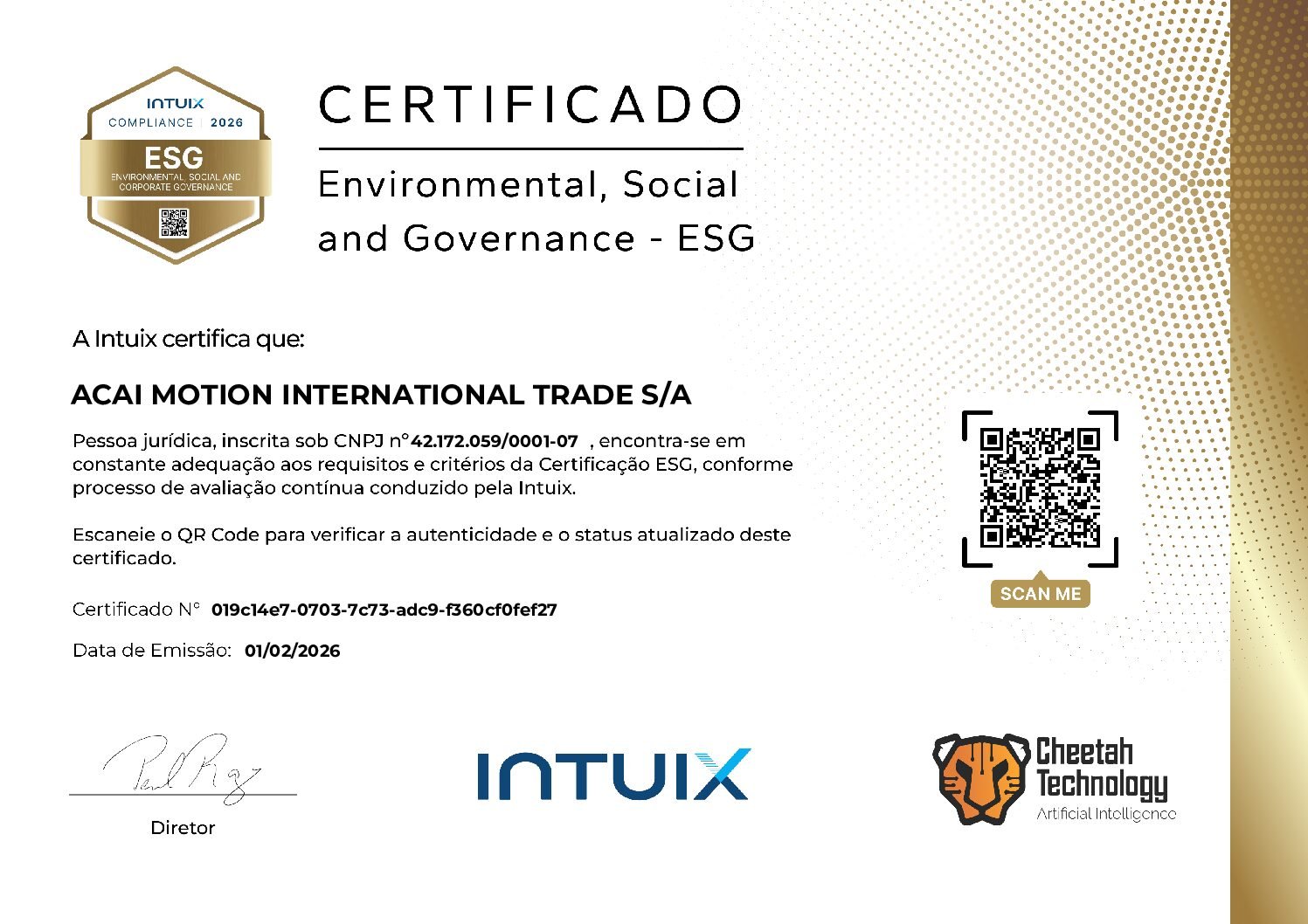 CERTIFICADO ESG